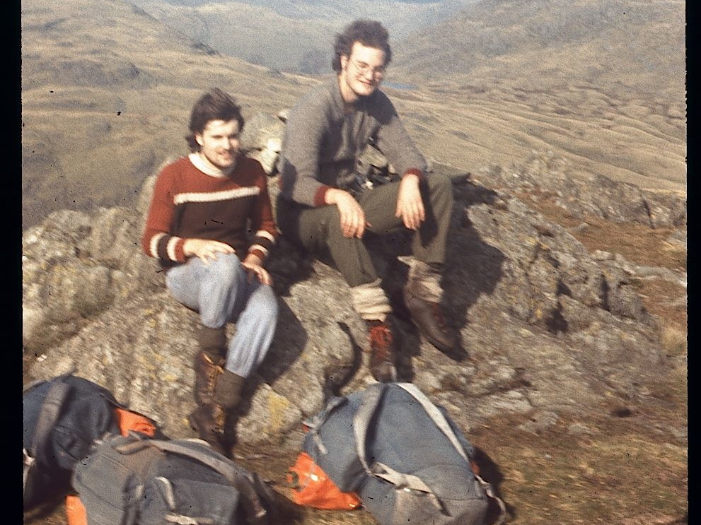 John Haslam and Paul Bolden at top of Old Man of Coniston