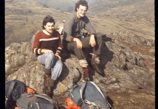 John Haslam and Paul Bolden at top of Old Man of Coniston