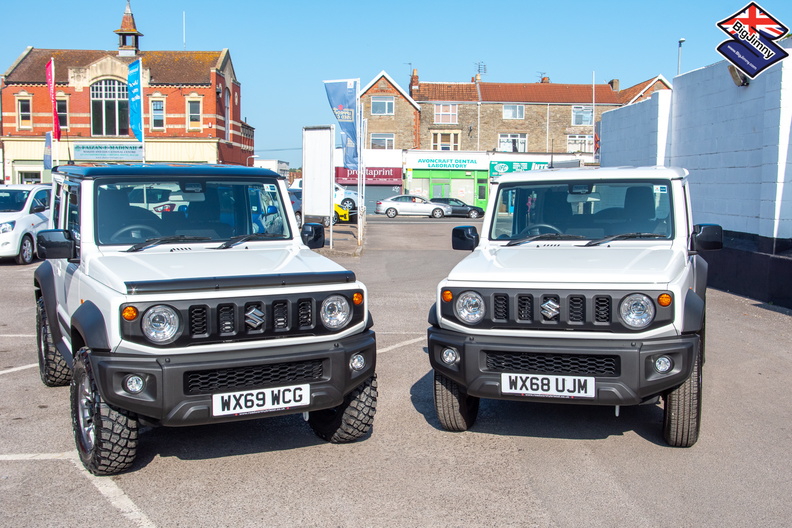 Gerald and a standard Jimny, side by side